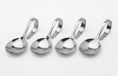 Weis Gourmetlepel set 11 cm, roestvrij staal, zilver, 4 stuks