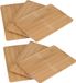 Excellent Houseware Planches à découper/planches à pain bambou bois - set de 6x - rectangulaire - 22 x 15 cm
