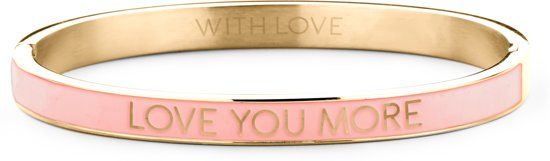Key Moments Bangle BC0010 - Love You More - Gold/Pink