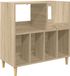 vidaXL - Support de platine vinyle - Chêne Sonoma - 82 x 39,5 x 82,5 cm