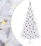 vidaXL Kunstkerstboom met 300 LED lampjes, wit, 300 cm, PVC en staal