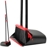 TreeLen Broom and Dustpan set voor thuis, Upright Broom en Dustpan Combo Sweep Set