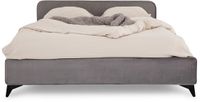 IDIMEX Gestoffeerd bed LAVORO 140x200 cm grijs