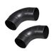 POWERTEC 70105-P2 4" 90 graden elleboog - ABS kunststof haakse stofafscheider connector, 2 PK