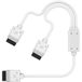 Corsair iCUE LINK Y-Kabel - 600mm Recht - Wit
