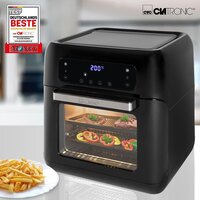 Clatronic FR 3747 H hetelucht-friteuse, olie- en vetvrij, 11 liter, sensor touchbediening, LED-display, zwart