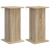 vidaXL Plantenstandaard 2 stuks Sonoma eiken 30,5 x 30 x 60,5 cm Bewerkt hout