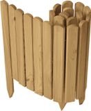 GARRONDA Rollborder - Flexibele houten - Gazonafscheiding - Lichtbruin - Hoogte: 40 cm