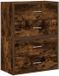 vidaXL Kast - 60x31x40 cm - Bewerkt Hout - Gerookt Eiken