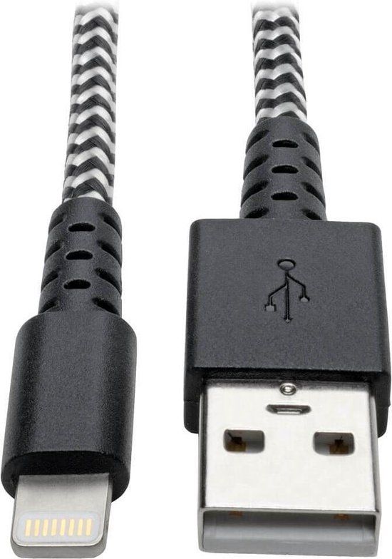 Tripp-Lite M100-006-HD Heavy-Duty USB Sync/Charge Cable with Lightning Connector, 6 ft. (1.8 m)