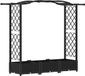 vidaXL Verhoogd bed met trellis en dak Zwart 169 x 40 x 123 cm PP