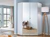 OTAMENDI Armoire d'angle OTAMENDI 2 portes avec miroir blanc neige
