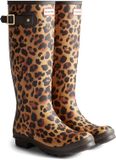 Hunter Femme Bottes Wellington Original Tall Leopard/Chocolate Brown