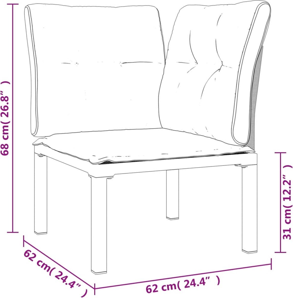 vidaXL 5-delige Loungeset poly rattan zwart en grijs