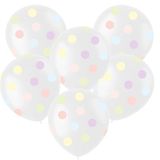 Folat 22212 Latexballonnen voor verjaardag, pastelkleuren, 33 cm, set van 6 kleurrijke pastelkleuren, decoratie