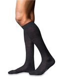FALKE No. 7 Finest Merino Kniekousen Heren Grijs Maat 39-40