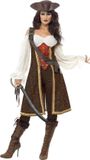 Smiffy's Smiffy Bruin piratenkostuum voor dames - Small