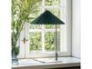 HAY Lampe de table LED Matin, verte/acier, hauteur 38 cm