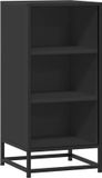 vidaXL Dressoir Zwart Bewerkt Hout en Metaal 35,5x35x76 cm