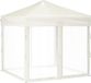 vidaXL Partytent inklapbaar met zijwanden 2x2 m crèmekleurig