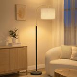 VASAGLE Lampadaire, Lampe Arc sur Pied, Hauteur Réglable de 150 à 175 cm