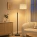 VASAGLE Lampadaire, Lampe Arc sur Pied, Hauteur Réglable de 150 à 175 cm