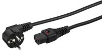 Monacor AAC-200IEC electriciteitssnoer Zwart 2 m CEE7/7 C13 stekker