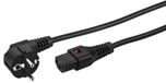 Monacor AAC-200IEC electriciteitssnoer Zwart 2 m CEE7/7 C13 stekker