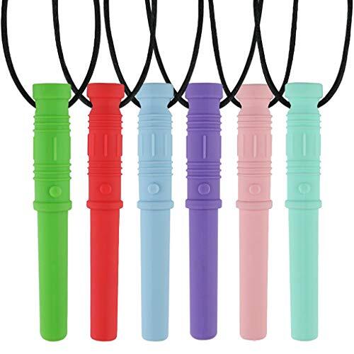 Myya 6 Stks 6 Stks/set Tanden Hanger Chew Ketting Baby Bijten Zintuiglijke Speelgoed voor Kinderen Kids Speciale Behoeften