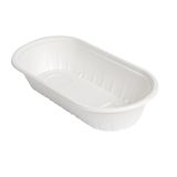 50 Bionic 50 stuks, lunchbox 'Bionic', 800 ml, 24,3 x 12 x 4,8 cm, wit, bagasse