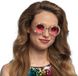 Boland Partybril Crystal Multi - Volwassenen - 60's & 70's - Hippies & Flower Power - Festival