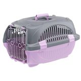Ferplast RIDER kattenmand, kleine hondenmand, honden en katten tot 7 kg, schokbestendige transparante deur, ventilatiesleuven, stijve drager, 34 x 50,7 xh 30 cm, roze