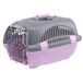 Ferplast RIDER kattenmand, kleine hondenmand, honden en katten tot 7 kg, schokbestendige transparante deur, ventilatiesleuven, stijve drager, 34 x 50,7 xh 30 cm, roze