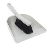 York Handveger en schep bezem en veegschep set veegplaat veegset veegset schoonmaakset gemaakt van regranulaat grijs 23 x 32 x 11 cm
