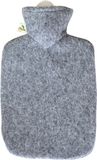 Hugo Frosch Warm water kruik met viltlook hoes - grijs - 2 liter