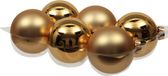 Othmar Decorations Kerstballen - 6 stuks - glas - goud - mat - glans - 8 cm