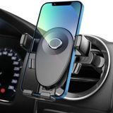 Merkloos Dailygoods Autotelefoonhouder Ronde - Telefoonhouder Auto Ventilatie - Bediening met Eén Hand - Geschikt voor iPhone/Samsung/Huawei - Past op Alle Cirkelvormige Ventilaties - Innovatief Design