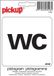 Pickup Pictogram 10x10 cm - WC toilet