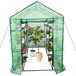 Kas - Serre - Verzinkt stalen frame - PE-gaasfolie - Waterdicht - 143x215x195 cm - Geschikt voor balkon en tuin - Vert
