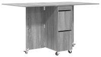 Table de salle à manger 140 x 80 x 77 cm Bois traité Gris Sonoma Rectangulaire