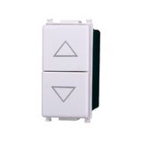 Elektronova Dubbele schakelaar 1P + 1P NO wit compatibel met Vimar Plana 1202