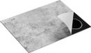 Chefcare Inductie Beschermer Abstracte Kunst - Grijze Cement - Zwart Wit - 71x52 cm