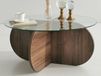 BOBBIE Table basse ronde noyer