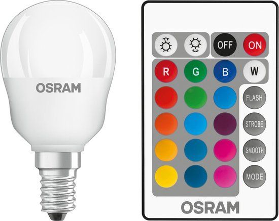 Osram LED-lamp E14 Peer 4.5 W RGBW Warm wit licht 2700 K Mat 250 lm