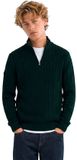 Superdry Preppy Cable Half-Zip Trui Heren XXL Groen