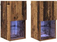 vidaXL Meuble TV mural 2 pièces bois de récupération bois modifié