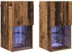 vidaXL Wandgemonteerde tv-kasten 2 st oudhout bewerkt hout