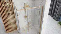 Rea Solar Gold 90x90 - 195 cm - Douchecabine - Vierkant - Goud