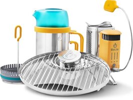 BioLite Campstove Complete Cook Kit - Wood Burning Camp Stove with KettlePot, CoffeePress, Grill & More