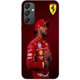Maniacase Coque Pour Samsung Galaxy A34 Lewis Hamilton Official Ferrari Wallpaper